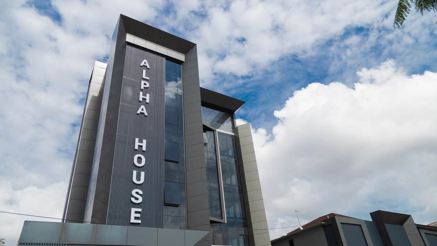 Alpha House, the Alpha Lotto head office building in Kanda, Accra
